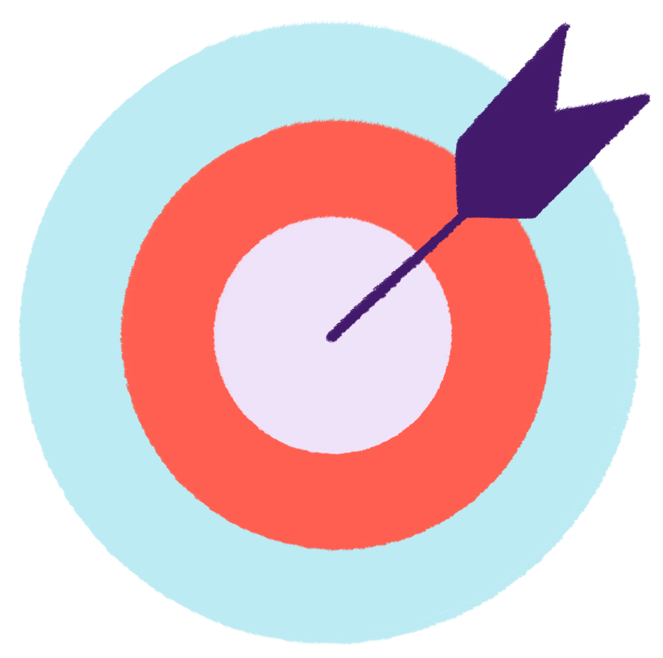 A target with an arrow hitting the bullseye.
